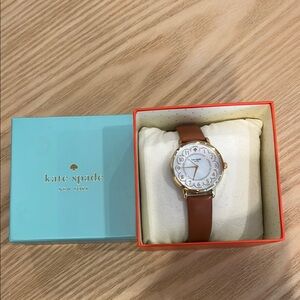Kate Spade Gold and Brown Leather Watch